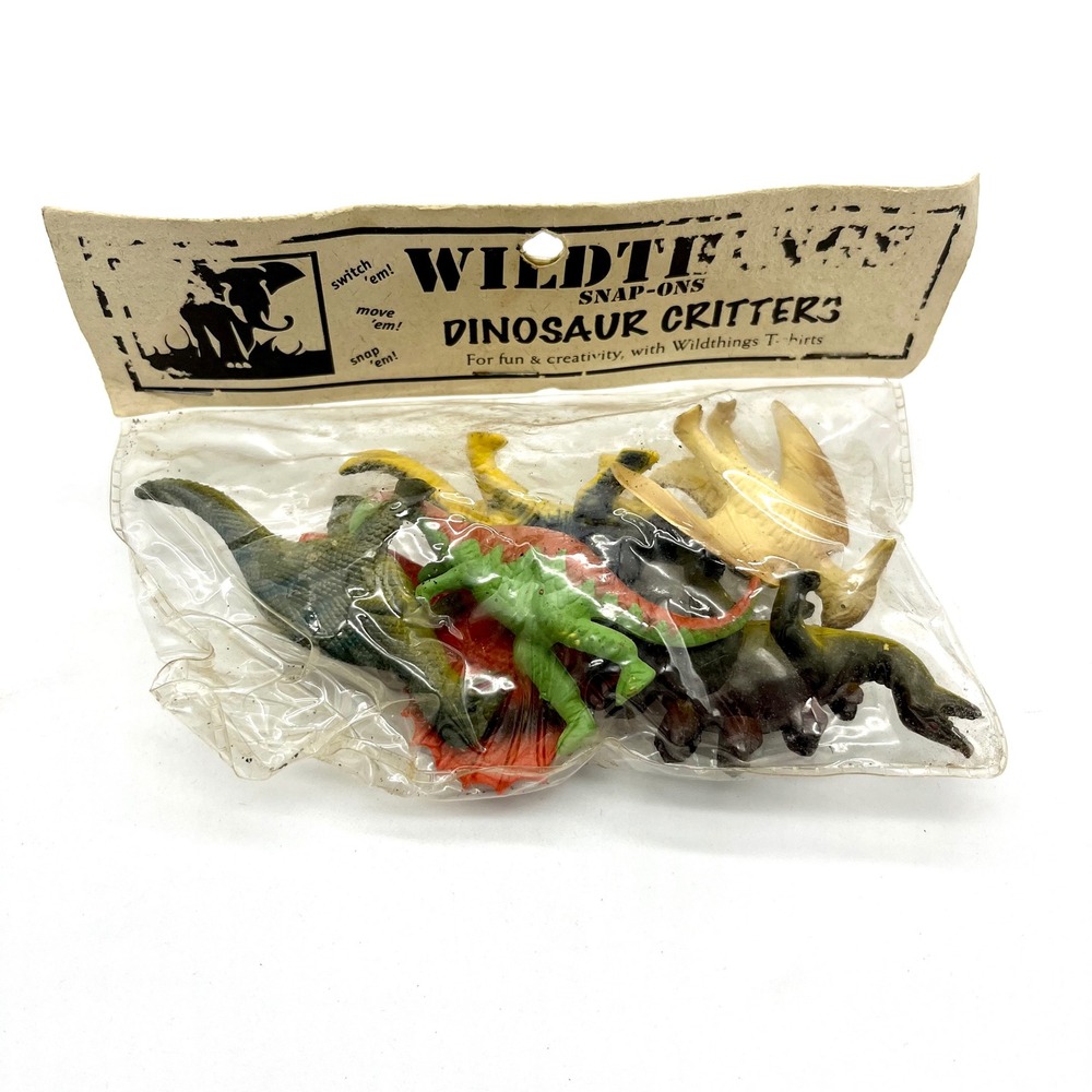 Wildthings Snap-Ons Dinosaur Critters Vintage Toys New in‎ Package